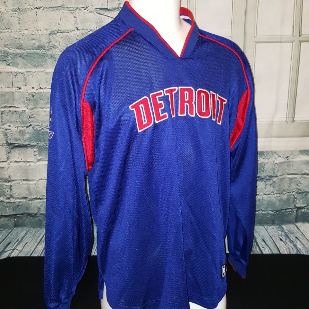 Reebok NBA Detroit Pistons Long Sleeve Jersey